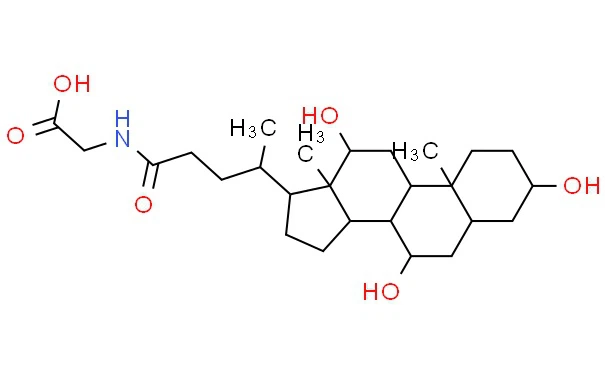 Molecular structure of Glycocholic acid Molecular structure of Glycocholic acid